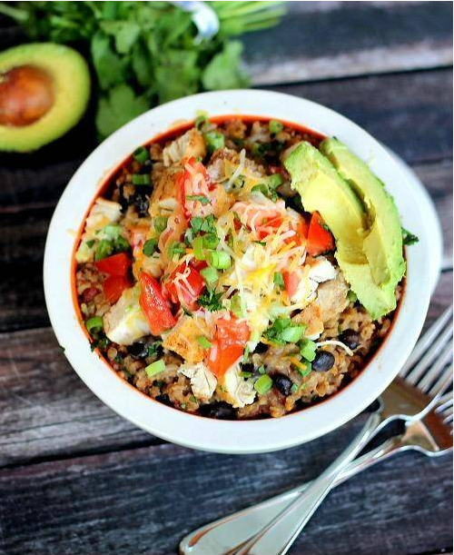 Delicious Crockpot Chicken Burrito Bowls Nice Taste