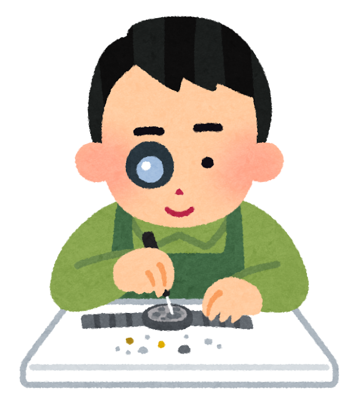 時計の修理をする人のイラスト かわいいフリー素材集 いらすとや