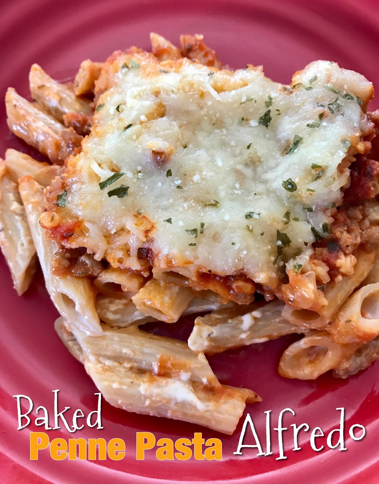 Living on Cloud Nine BAKED PENNE PASTA ALFREDO