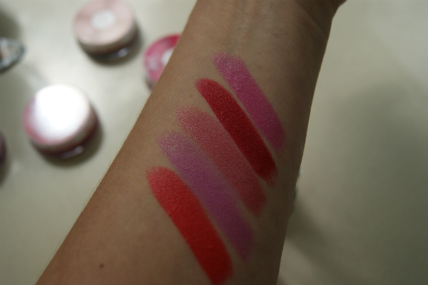One Direction Lipsticks I Wish, Rock Me, Moments, Be Mine, I Want Swatches
