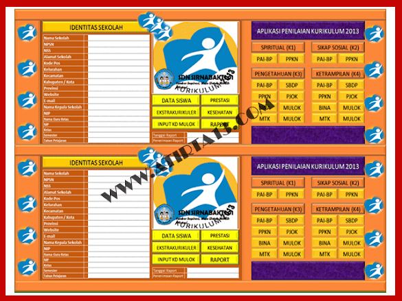 Aplikasi Raport Evaluasi Kurikulum 2013 Kelas 1 & 4 Sd Format Excel
