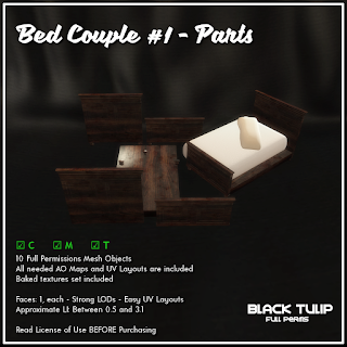 [Black Tulip] Mesh - Bed Couple #1 - Parts
