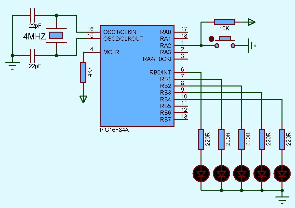 Pic Asm 2.Uygulama 16F84A ASM PIC Programlama « Veli Utas | Bir Elektronikçinin ...