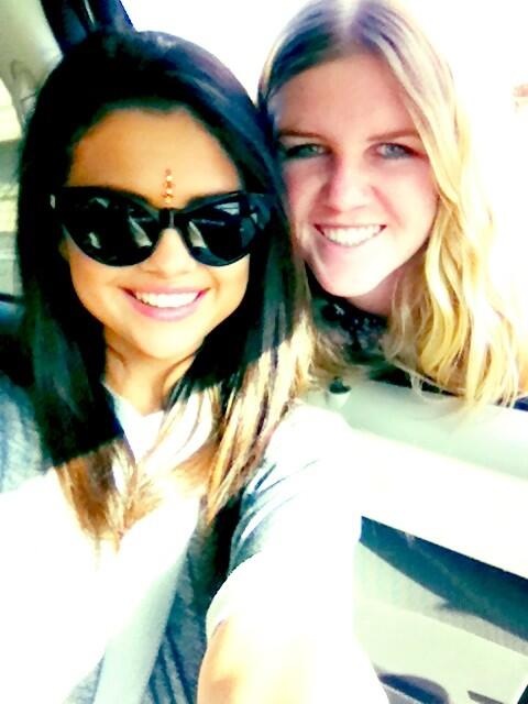 Selena Gomez With Her Fan(April 16)