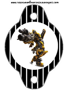 Transformers: Imprimibles Gratis para Fiestas. Esta es para poner en las pajillas = pajitas = popotes.
