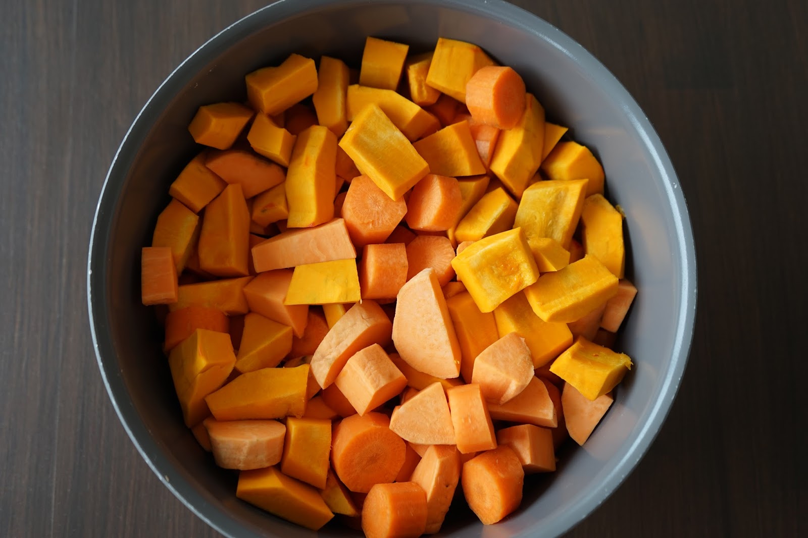 The Cook Time: Velouté carottes, patates douces et potimarron, crumble