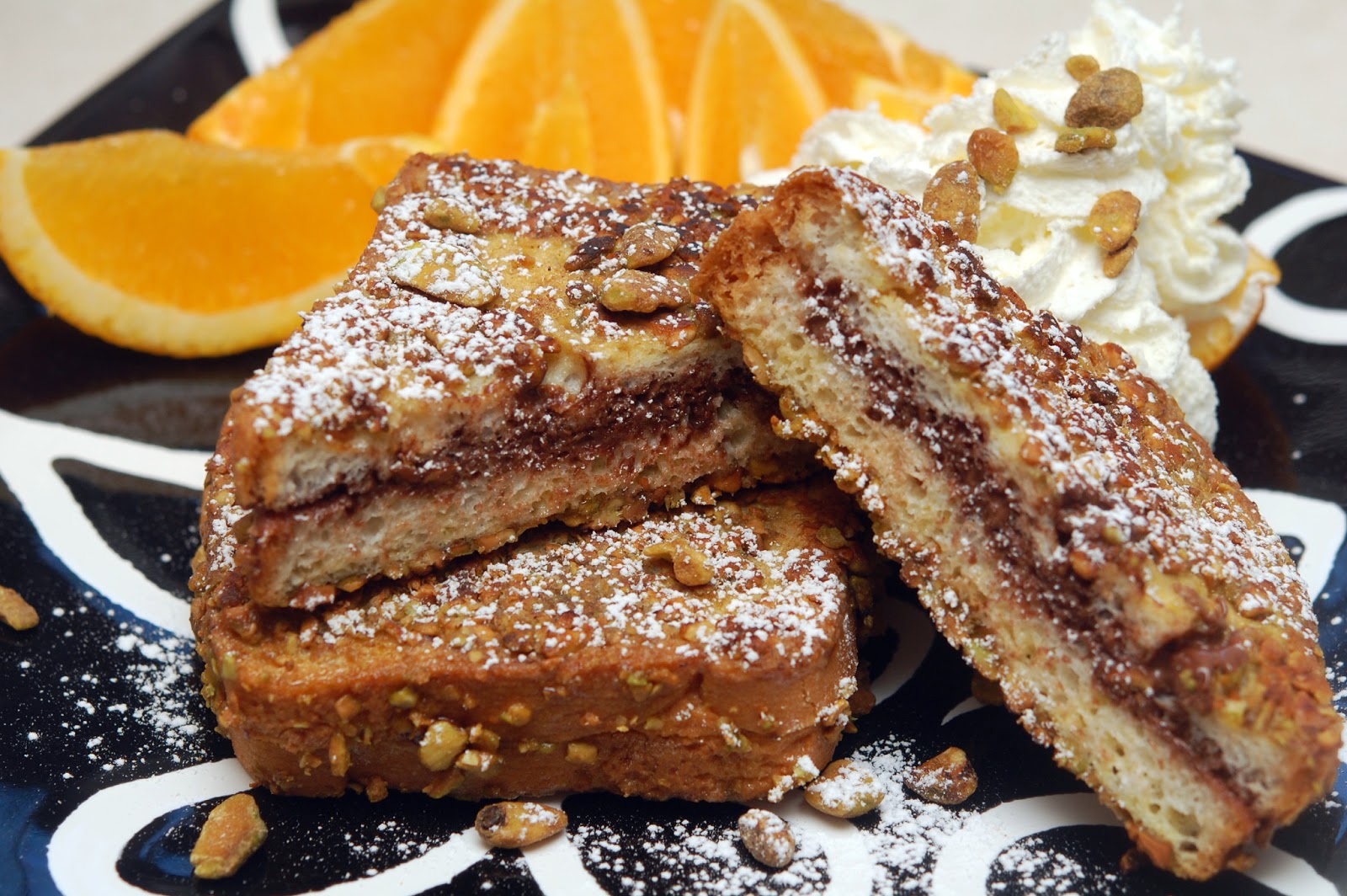 PISTACHIO CRUSTED FRENCH TOAST STUFFED WITH NUTELLA! Hugs and Cookies
