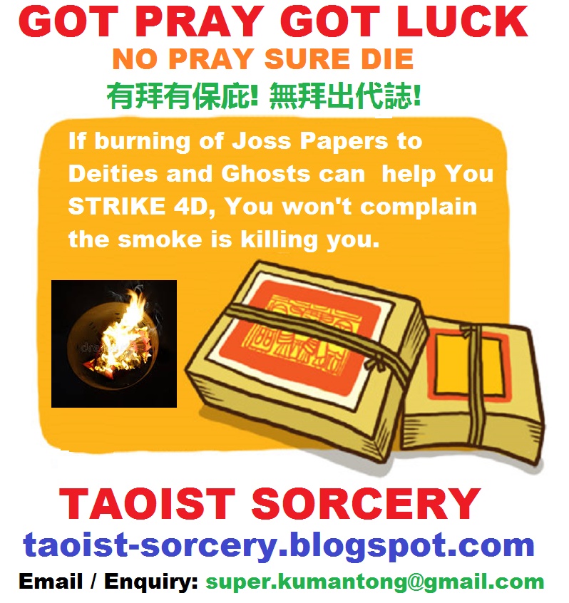 TAOIST SORCERY MASTER Why Taoists need and must burn Joss Sticks and