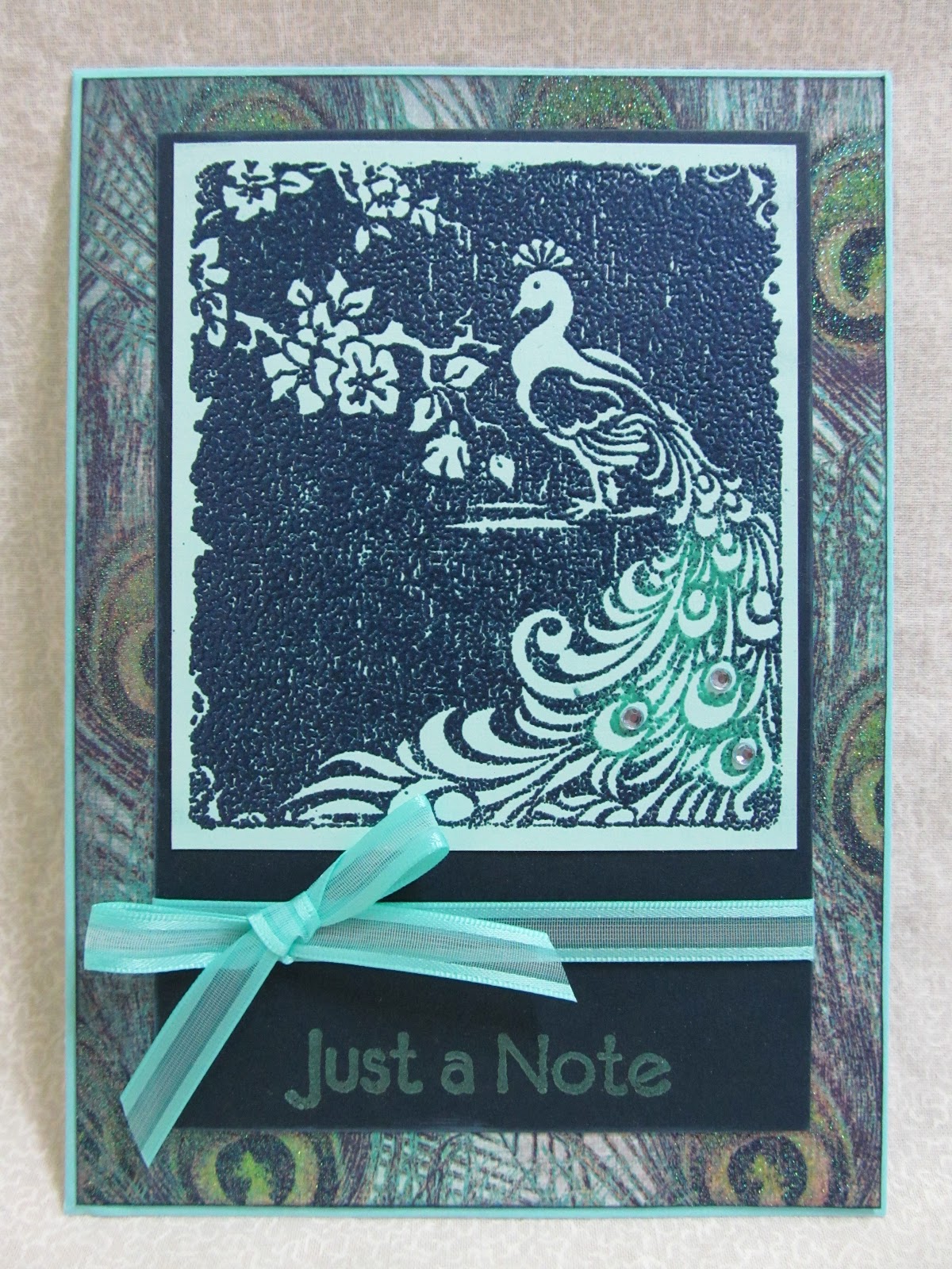 Savvy Handmade Cards Peacock Embossed Card