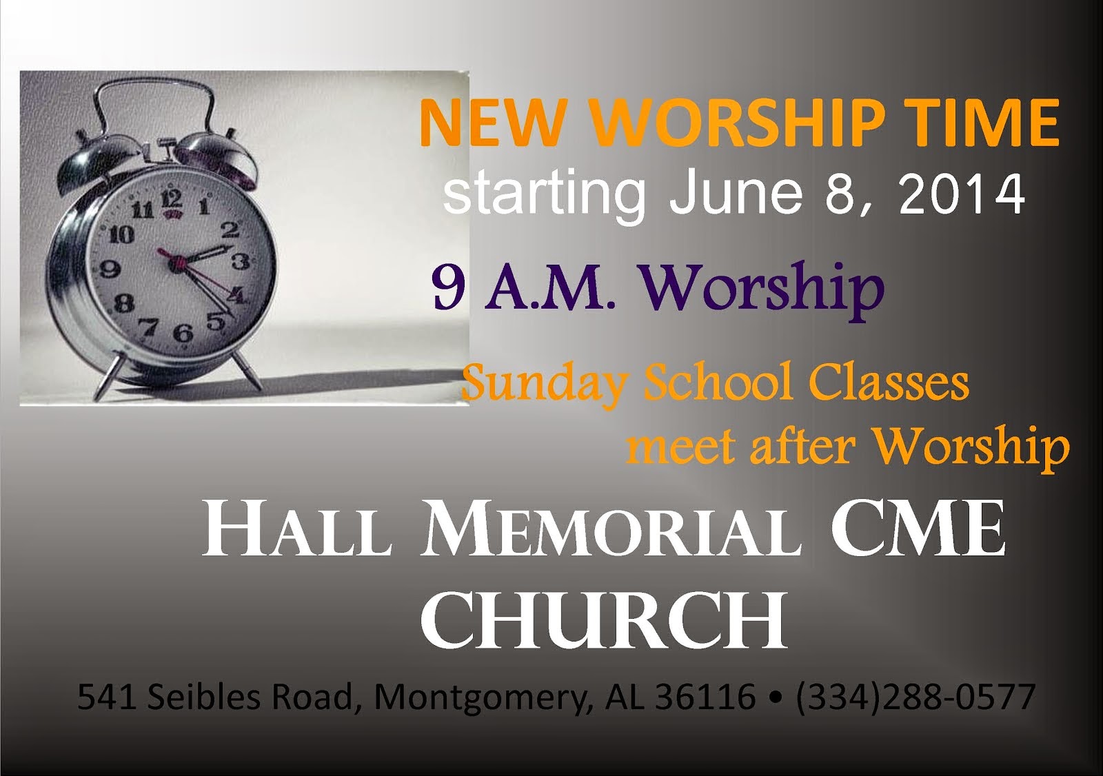 New Worship Times Coming June 2014