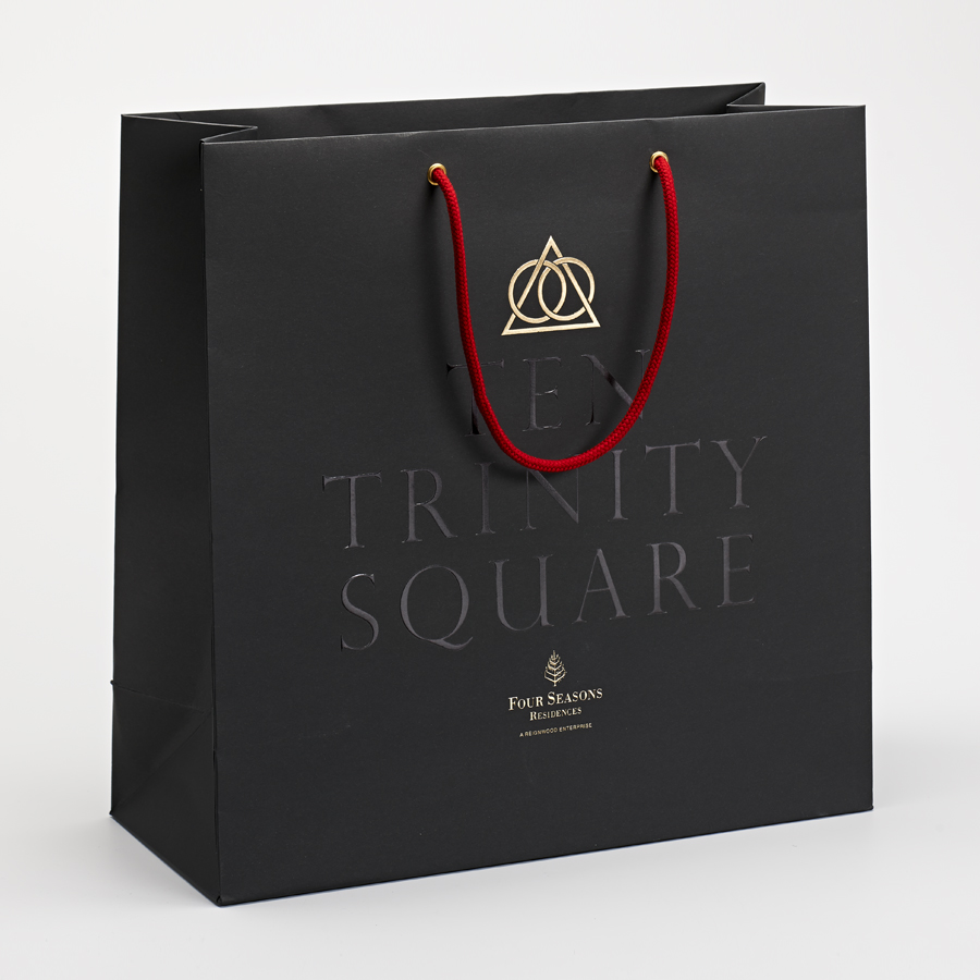 Black Shopping bag Four Seasons London Ten Trinity Square