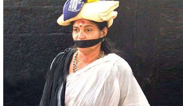 Actress Usha Thengin Thodiyil in Sabarimala, Actress, Sabarimala Temple, Visit, Protesters, Women, Religion, News, Trending, Cinema, Entertainment, Kerala