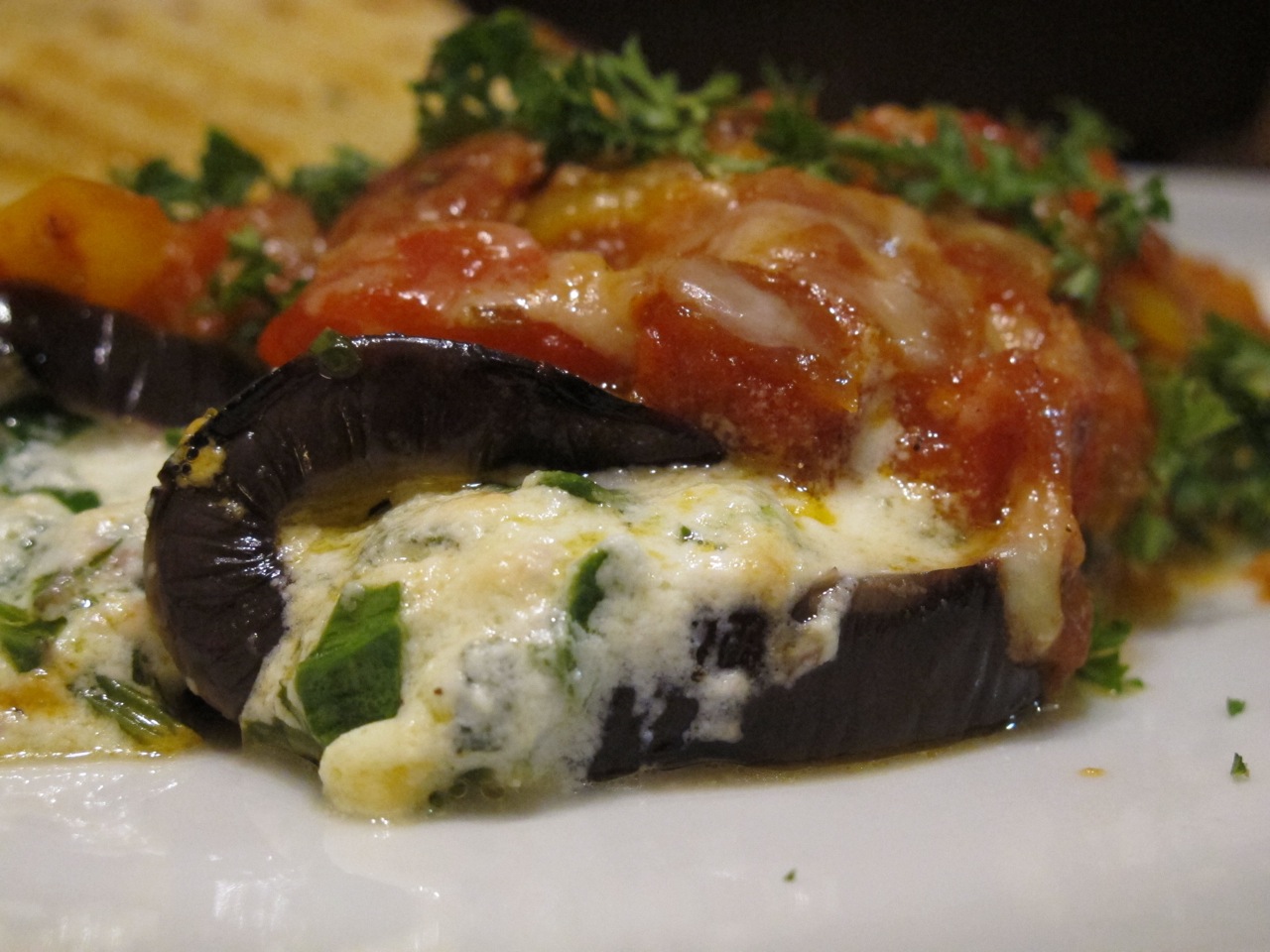 muppys Eggplant and Goats Cheese Involtini