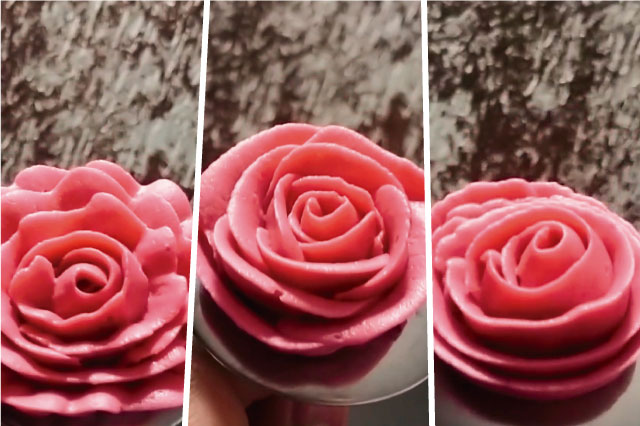 3 diferentes rosas en buttercream (boquilla #104) 3 diferentes rosas en buttercream (boquilla #104)