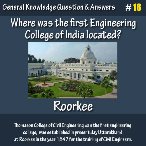 Where was the first Engineering College of India located?