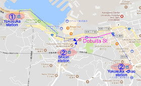 Walking map to Dobuita St from the nearest stations.