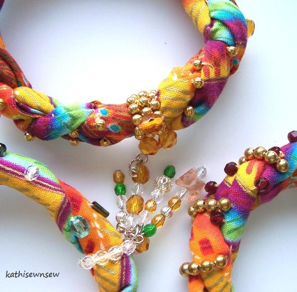 kathisewnsew Twisted Colorful Soft Bangle Bracelets set of 3 Handmade
