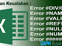 Mengenal Formula pada Excel - Part 26: Pesan Kesalahan