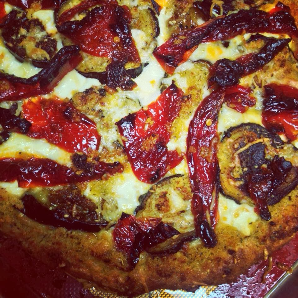 Haute + Heirloom Eggplant Parmesan Pizza with Roasted Eggplant Chips