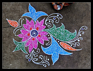 Freehand Rangoli Designs for Diwali 2013