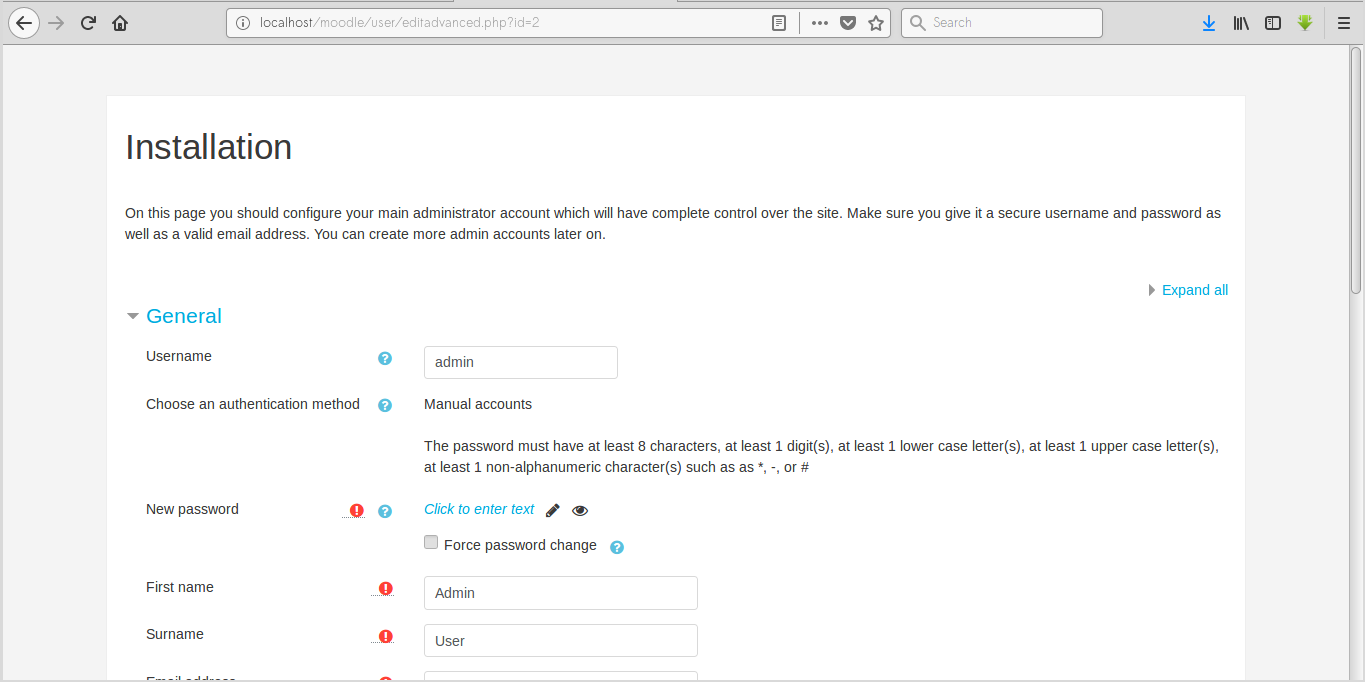 Password must include an uppercase letter. Password must include an uppercase letter