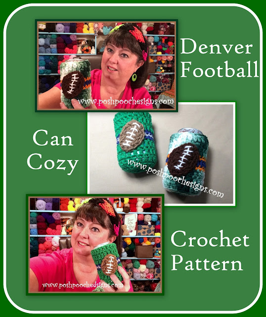 Posh Pooch Designs Dog Clothes Denver Football Can Cozy