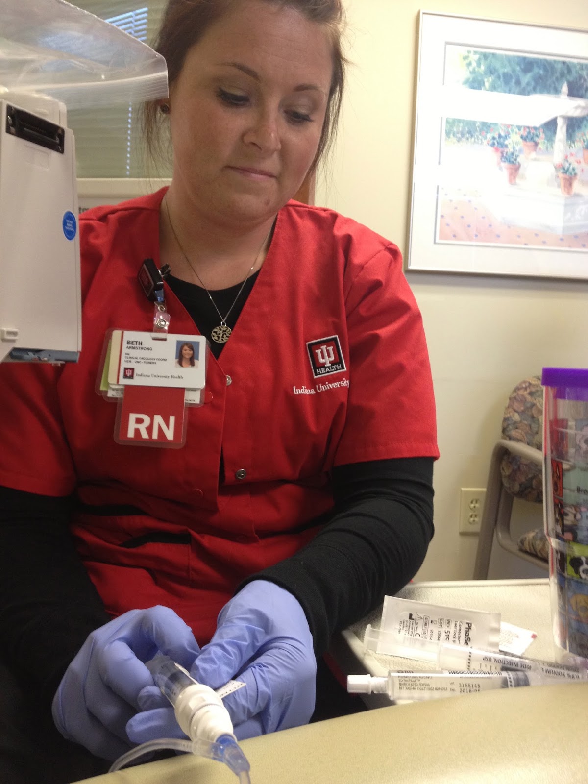 When Life Gives You Purple Flowers Pictures of My First Round of Chemo