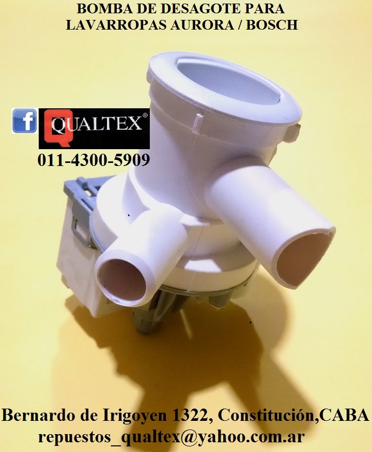 Qualtex ® Arg Repuestos para Electrodomésticos: BOMBA DE DESAGOTE PARA