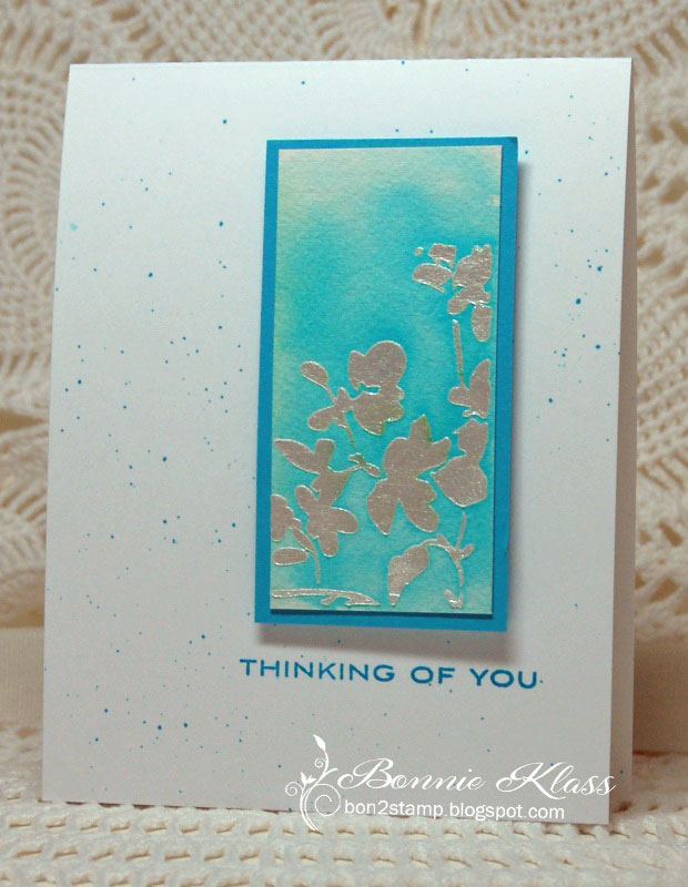 Stamping with Klass More Embossing Paste with Stencil