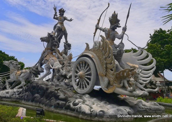 Ghatotkacha Karna war statue near Denpasar airport, Bali eNidhi India Travel Blog