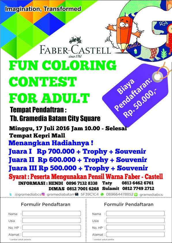Lomba Mewarnai 2016 "FUN COLORNG CONTEST FOR ADULT" - lomba foto bayi
