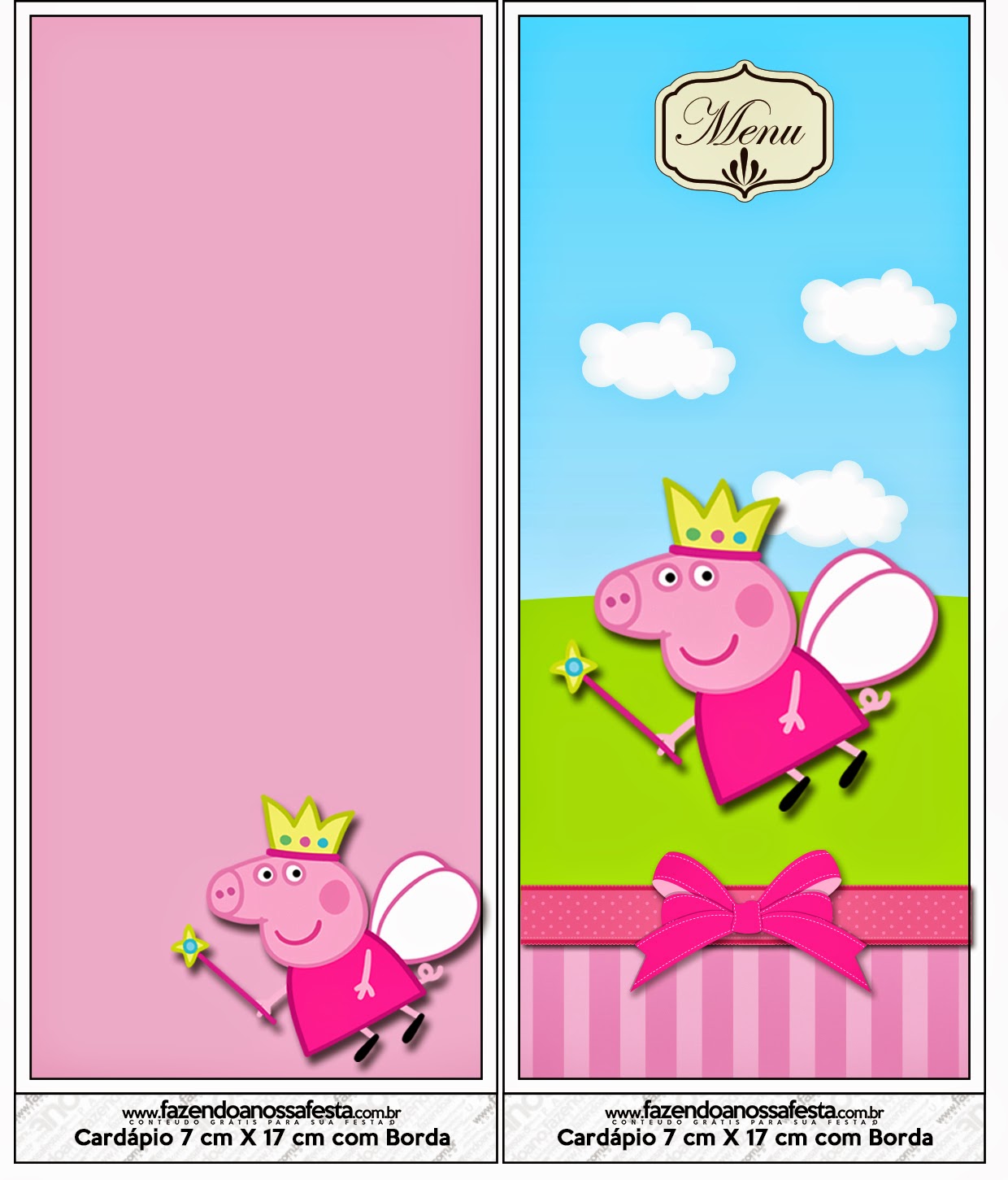 Peppa Pig Fairy: Free Party Printables, Images and Backgrounds. - Oh My  Fiesta! in english