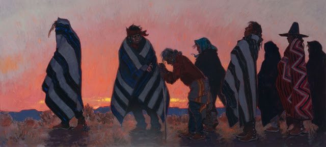 by John Moyers, "The Long Walk 1864" - oil on cradled panel | pinturas, obras de arte, american art. by John Moyers, "The Long Walk 1864" - oil on cradled panel | pinturas, obras de arte, imagenes bellas, american art.