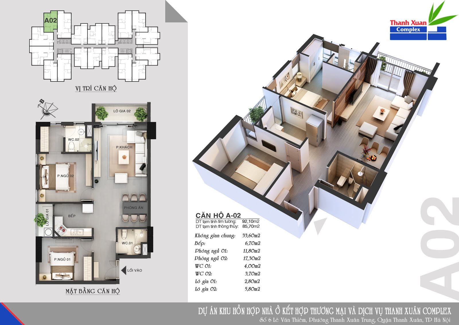 Căn hộ A02 Chung cư Hapulico 24t3 (Thanh Xuân Complex) diện tích tim tường 92,10m2 diện tích thông thuỷ 86,70m2, thiết kế 02 phòng ngủ 02 vệ sinh. Ban công Đông Bắc hướng cửa vào Đông Nam. Căn hộ A02 Chung cư Hapulico 24t3 (Thanh Xuân Complex) diện tích tim tường 92,10m2 diện tích thông thuỷ 86,70m2, thiết kế 02 phòng ngủ 02 vệ sinh. Ban công Đông Bắc hướng cửa vào Đông Nam.
