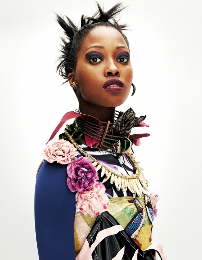 How To Spend It June 2016, Nyasha Matonhodze 2016 SS Gucci Appliqued Silk-Jacquard & Printed Cotton Maxi Dress Editorials