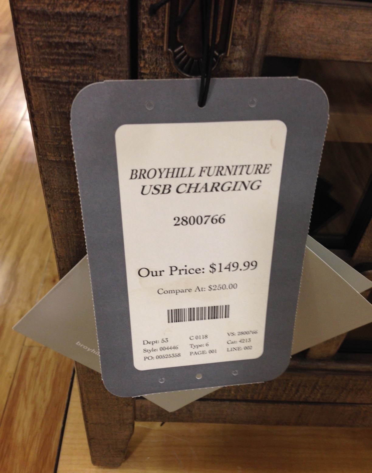 Broyhill Chairside Table Costco Weekender