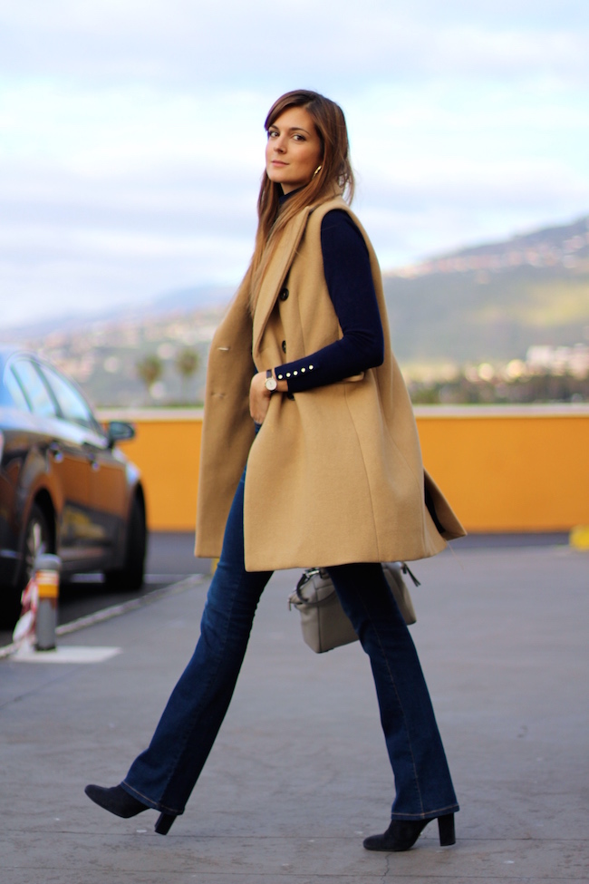 beige and grey outfit
