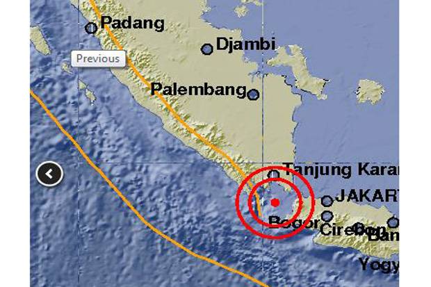 Gempa 5,2 SR Guncang Banten dan Selat Sunda Gempa 5,2 SR Guncang Banten dan Selat Sunda