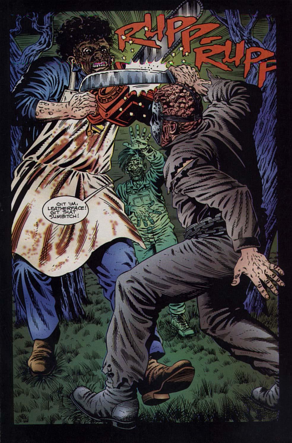 Jason voorhees vs leatherface comic