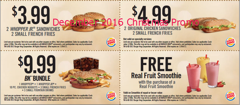 Burger king coupons december 2019