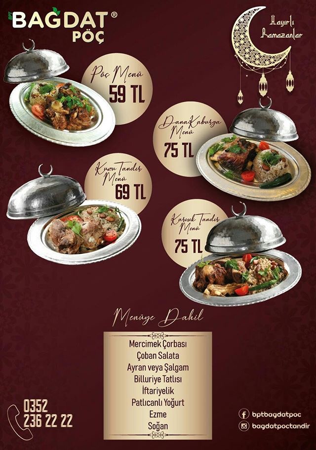 BAĞDAT PÖÇ TANDIR KAYSERİ İFTAR MENÜLERİ | Mekan Arama ...