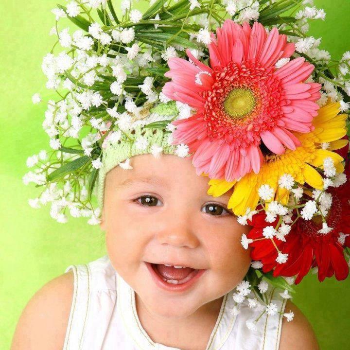 Babies Pictures: Babies Wearing Flowers Pictures of Baby Images Pics