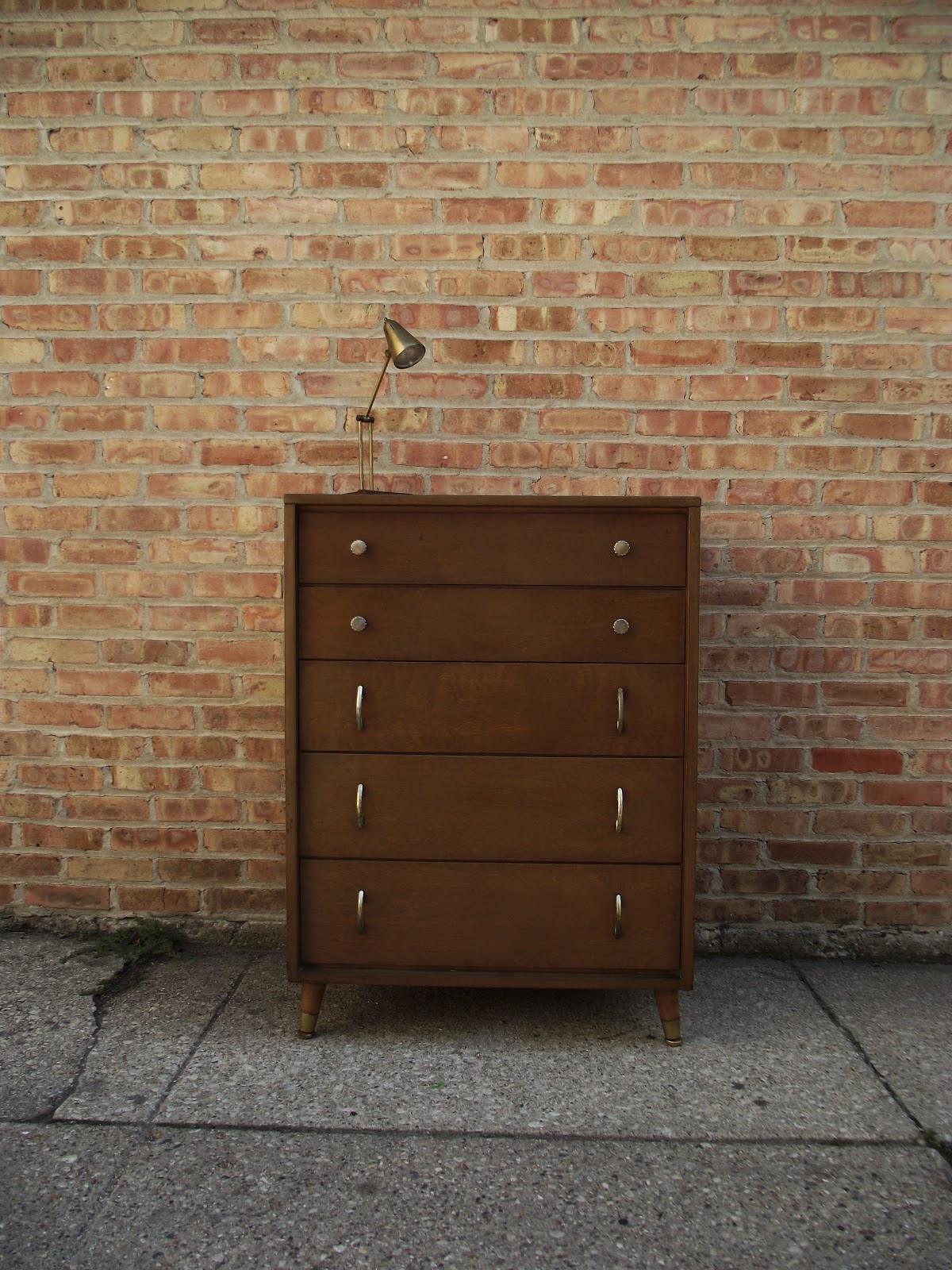 Vintage Ground Vintage Five Drawer Highboy Dresser