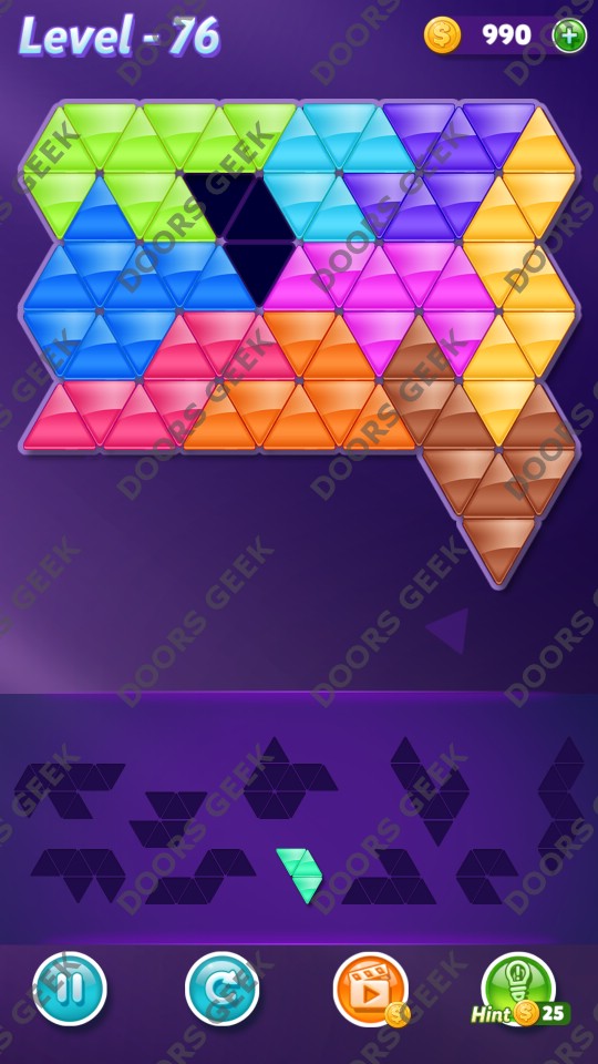 Block! Triangle Puzzle 10 Mania Level 76 Solution Doors Geek