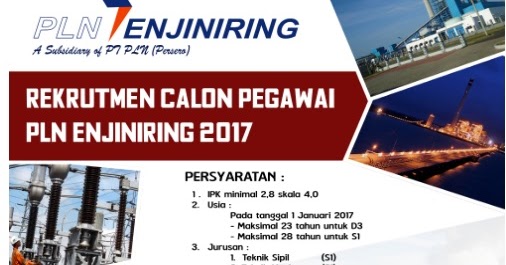 Lowongan Kerja BUMN Terbaru PT PLN Enjiniring Besar Besaran Tahun 2017