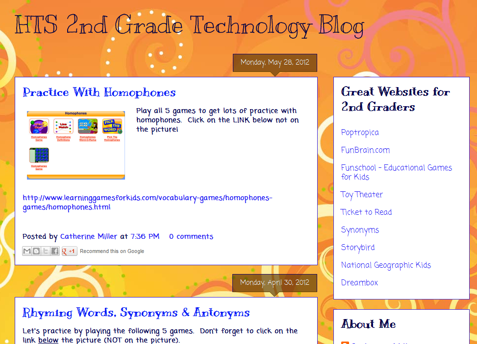 HTS Summer Learning Blog First and Second Grade Technology Blogs