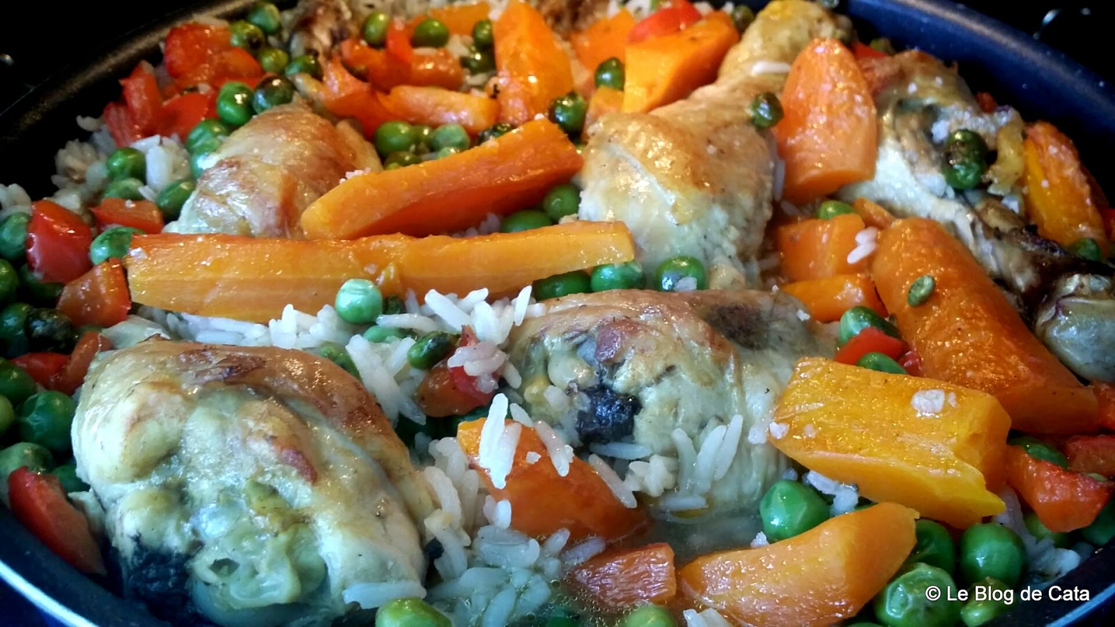 Blogul lui Cătă Pui cu orez si legume la cuptor/Pilaf