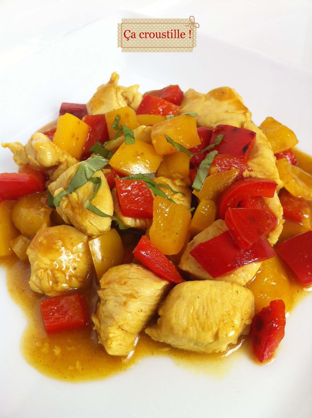 Ça croustille !: POULET AU CURRY DE MADRAS ET POIVRONS