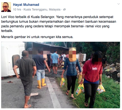 Penduduk Kuala Selangor Di Kecam Kerana Ambil Kesempatan Ketika Lori Vico Terbalik - Ini Jawapan Dari Pengurus Syarikat Lori Terbabit Penduduk Kuala Selangor Di Kecam Kerana Ambil Kesempatan Ketika Lori Vico Terbalik - Ini Jawapan Dari Pengurus Syarikat Lori Terbabit