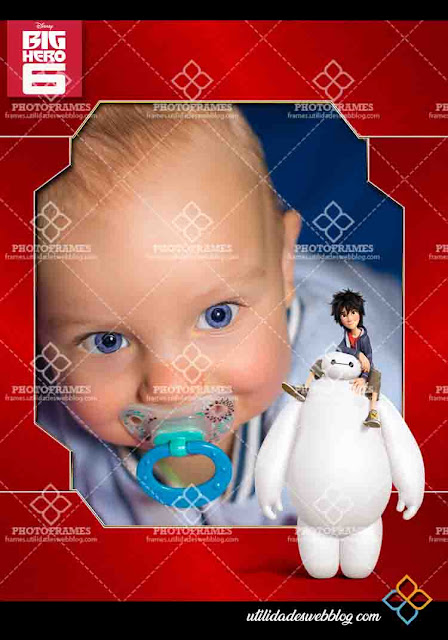 Bonito marco para fotos infantiles inspirado en Big Hero 6